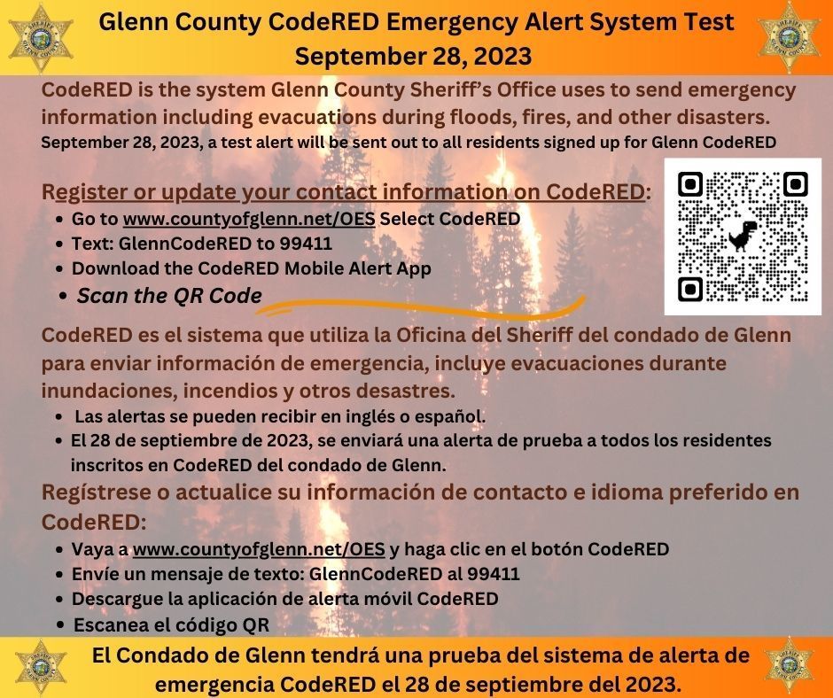 Glenn County CodeRED System Alert