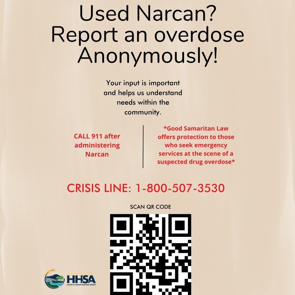 Report an overdose anonymously