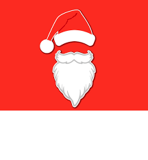 santa hat and beard